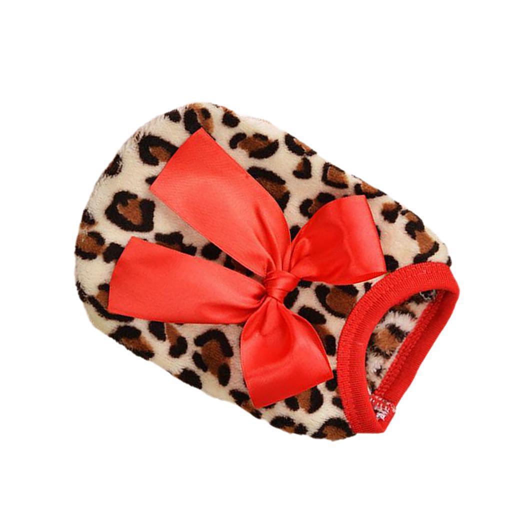 Two Colors Leopard Design Coral Fleece Puppy Clothes Pet Dress Vest