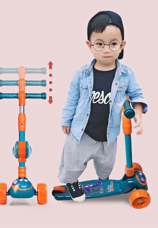 Xe Trượt Scooter Cao Cấp 3 Bánh Phát Sáng, Phát Nhạc - Hàng chính hãng