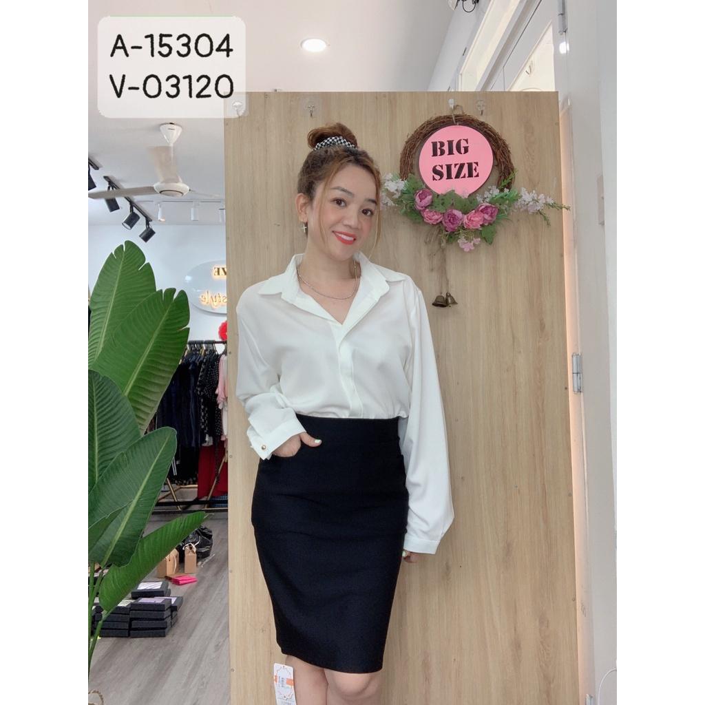 CHÂN VÁY BÚT CHÌ CÔNG SỞ XẺ TÀ SAU CÓ TÚI Ở 2 Bên có size XS đến BIG SIZE