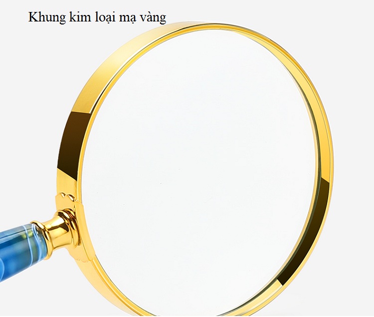 Kính lúp đọc sách phóng đại 6X-82MM tay cầm đá mã não sang trọng cao câp -giao màu ngẫu nhiên