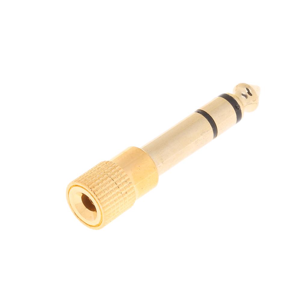 6.3mm 1/4" Male Plug to 3.5mm 1/8" Female Jack Stereo Audio Adapter