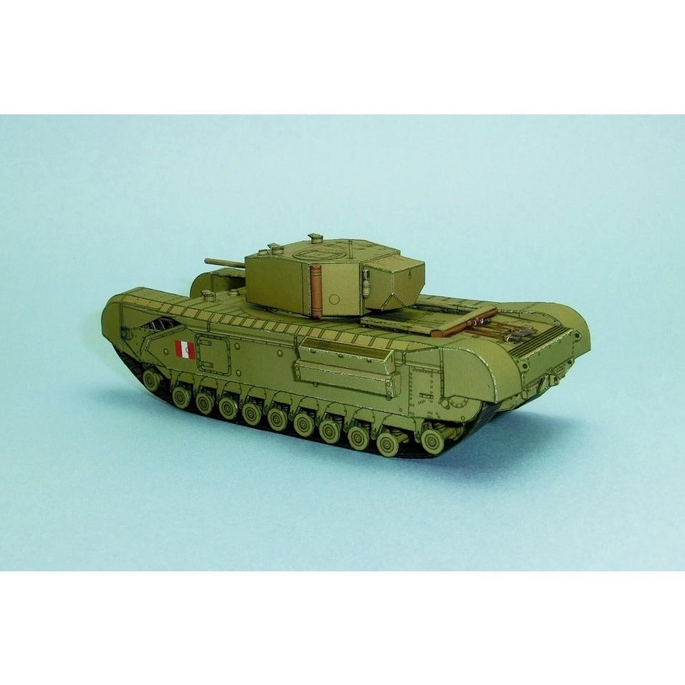 Mô hình giấy xe tanks Churchill MkIII tỉ lệ 1/72