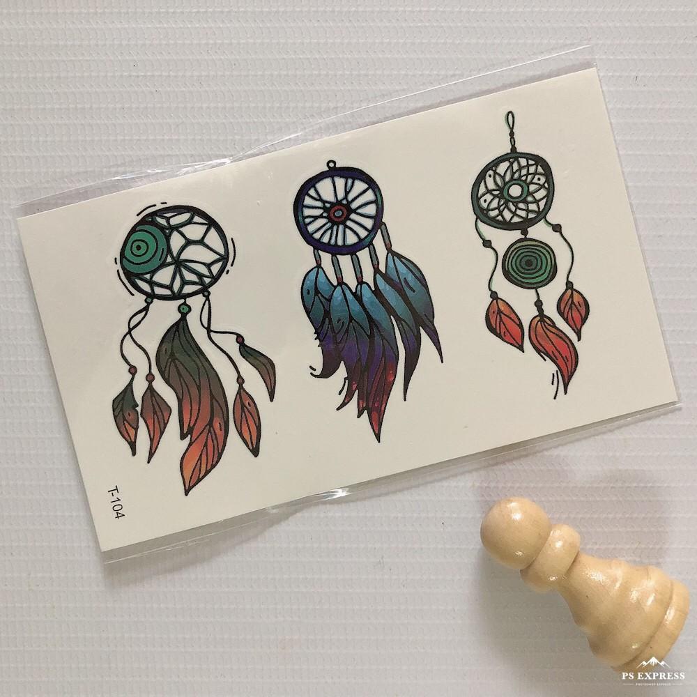 Hình xăm dán dreamcatcher màu 10x6cm_ tặng tấm đồng size khi mua từ 5 tấm