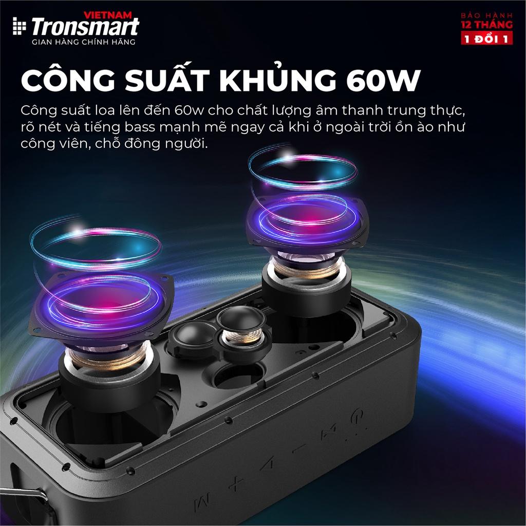 Loa Bluetooth 5.0 Tronsmart Force Pro Chống nước IPX7, Công suất 60W, hỗ trợ NFC, TWS- Hàng chính hãng