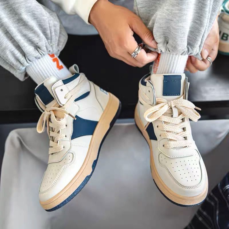 Giày Thể Thao Nam AZARA - Sneaker Màu  Xanh Lam - Xanh Lá Mẫu Mới 2022, Cổ Cao , Vải Thoáng Khí, Phù Hợp Với Mọi Lứa Tuổi  - G5523