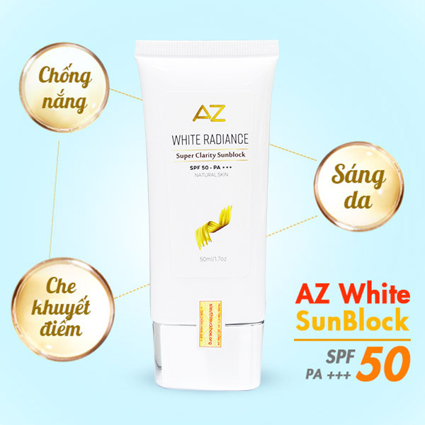Kem Chống Nắng Sáng Da CC Cream AZ White Sunblock SPF 50 - PA +++ 50ml