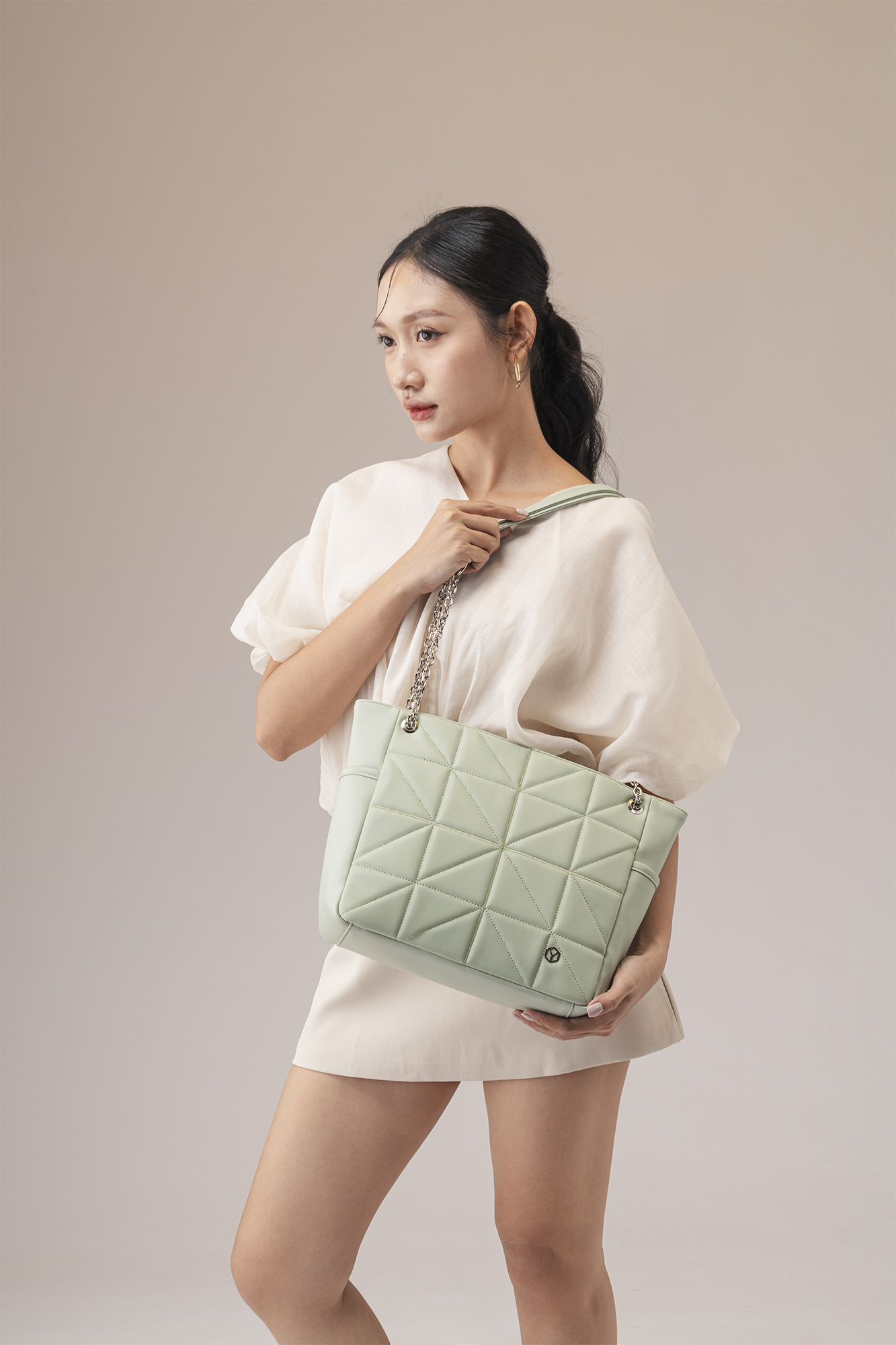 Túi Yuumy ( Thời trang nữ đi làm nhiều ngăn đa năng xinh xắn - Túi xách da Seasand YTX48 )