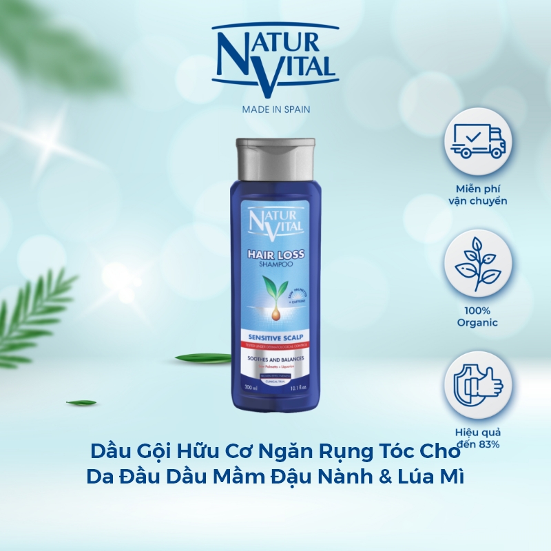 Review Dầu Gội Hữu Cơ NaturVital Hair Loss Sensitive Scalp Chiết Xuất