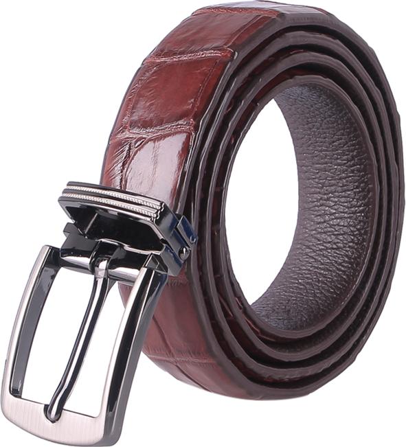 Thắt Lưng Nữ Da Cá Sấu Nguyên Con Bụng Huy Hoàng HT5217 - Nâu Đất