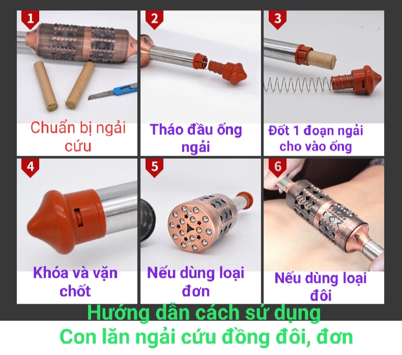 Con lăn ngải cứu đồng đôi đả thông kinh lạc, giảm béo. Hộp 10 nhang ngải , Hộp 12 miếng dán nhiệt giảm đau vai cổ gáy,thắt lưng
