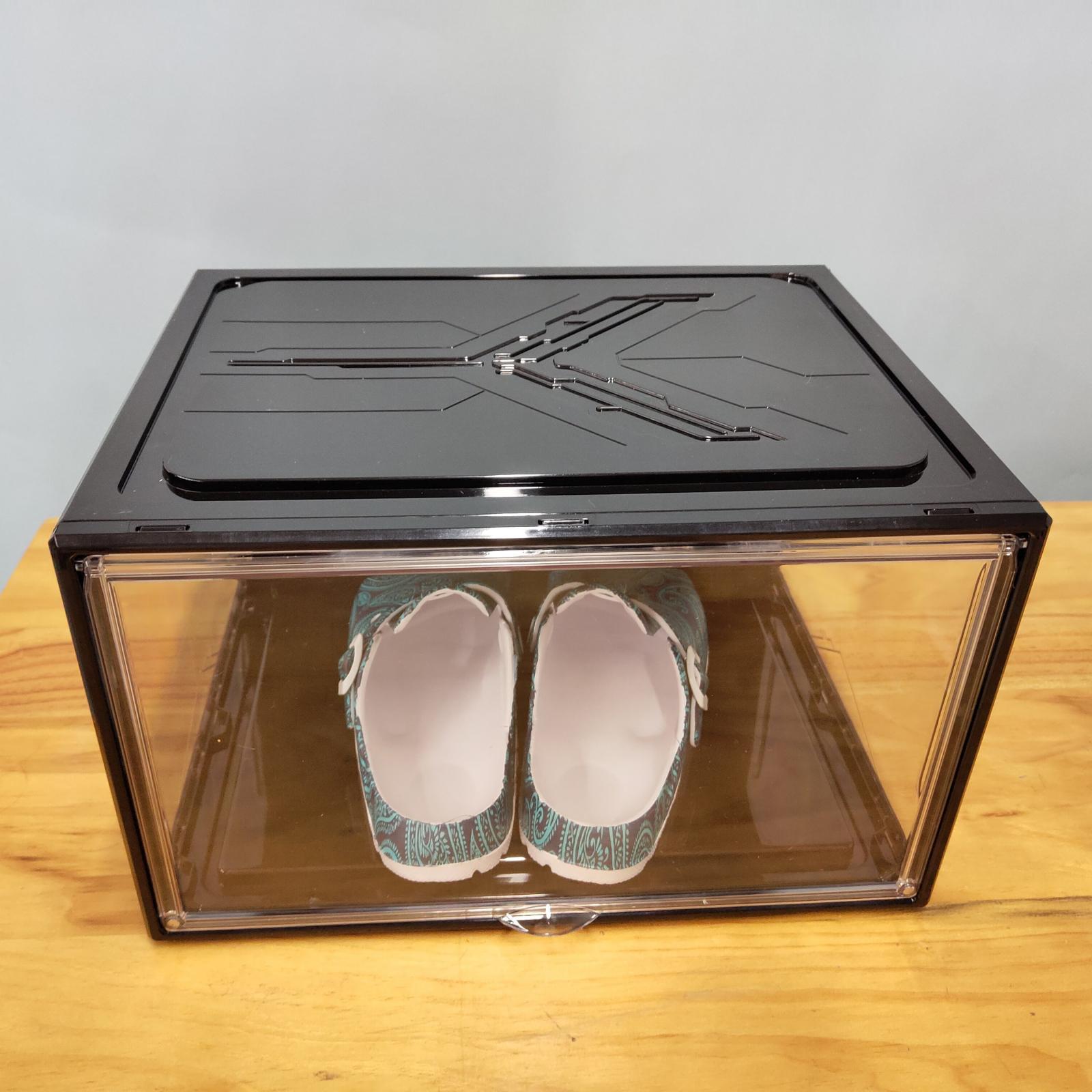 Shoe Box, Shoe Storage Boxes Clear Plastic Stackable, Shoe Organizer Containers with Lids for Women/Men