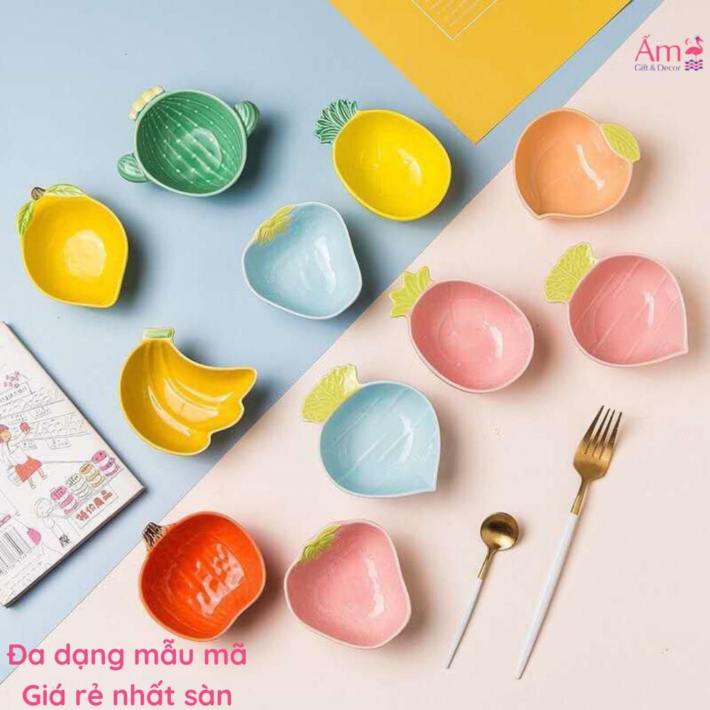 Bát Sứ Ăn Dặm Cho Bé Gốm Sứ Kiểu Nhật Hoa Quả Cao Cấp - Chén Sứ Cho Bé Ăn Dặm Sâu Lòng 4cm - Nuôi Dưỡng Thần Đồng Của Mẹ