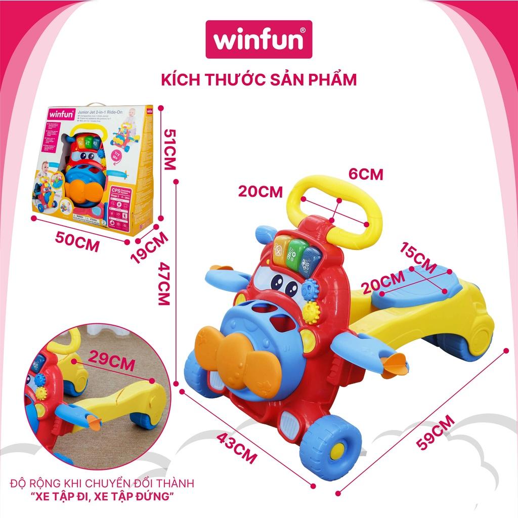 Xe tập đi cho bé kết hợp xe chòi chân 2 trong 1 có đồ chơi thả khối và phát nhạc vui nhộn Winfun 0875-01