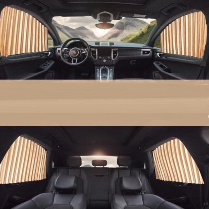 Hình ảnh Rèm che nắng ô tô Hyundai Santafe Vải lụa mềm gắn nam châm Cao Cấp