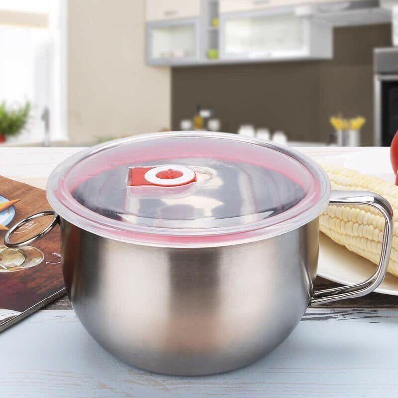 Ca đựng cháo, mỳ phở giữ nhiệt chống tràn bằng INOX 15cm