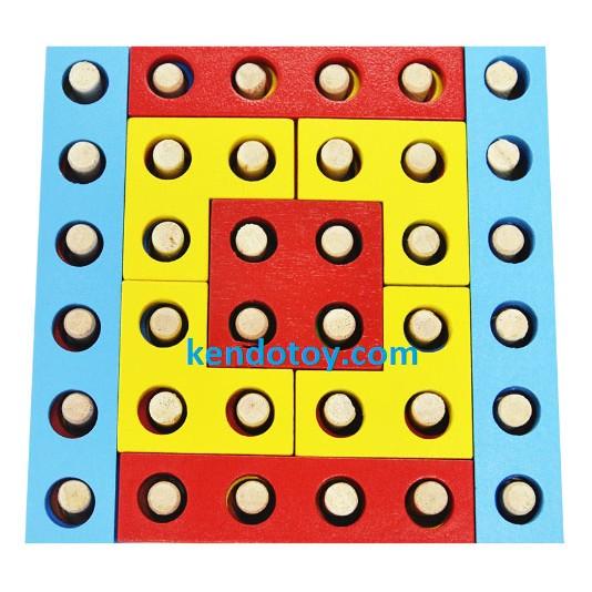 Đồ chơi gỗ | cờ block sáng tạo tư duy cho bé