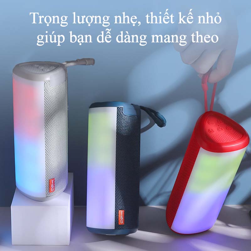 Loa Bluetooth Mini Không Dây Bass Mạnh T-G 357 Cầm Tay Có Đèn Led RGB Treble Rời Nghe Nhạc Công Suất Lớn Hát Karaoke Vi Tính Tương Thích Với Điện Thoại MáyTính Quay Tiktok Triệu View