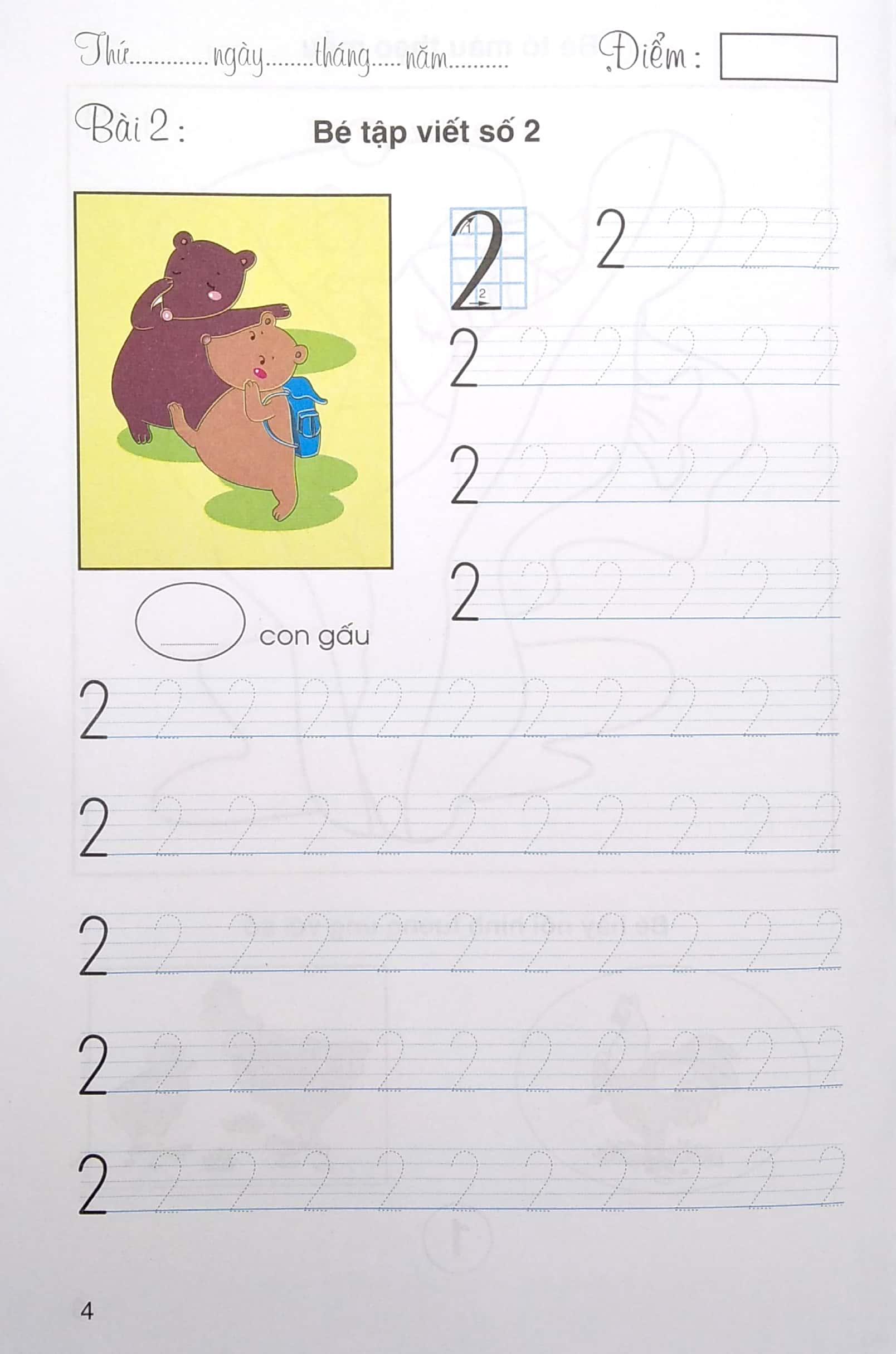 Tô Màu Làm Quen Chữ Số - Dành Cho Bé 5-6 Tuổi