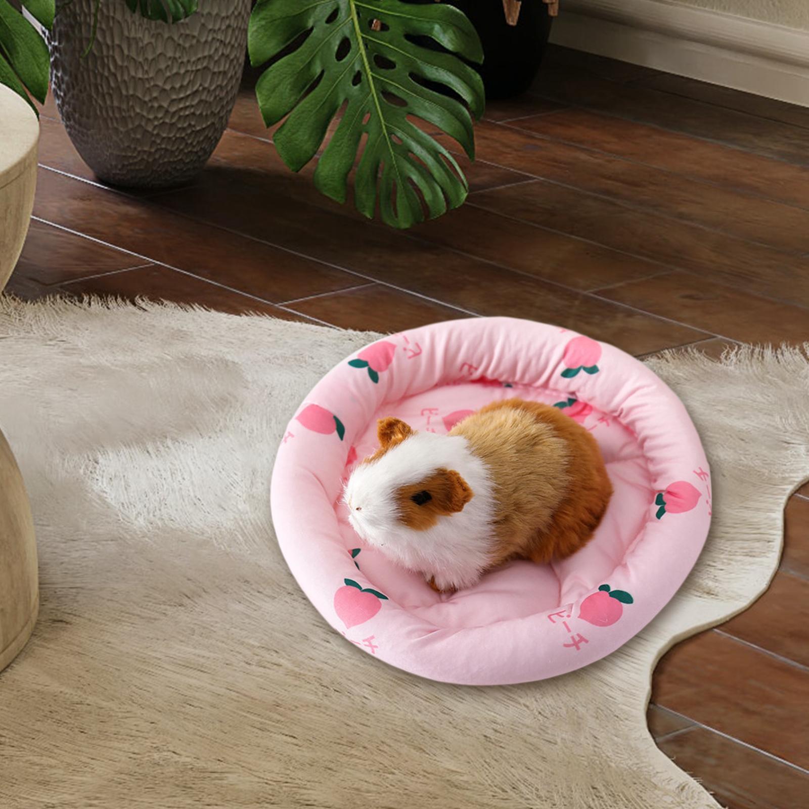 Small Animal Sleeping Bed Round Soft Guinea Pig Mat for Hedgehog Ferret Cats