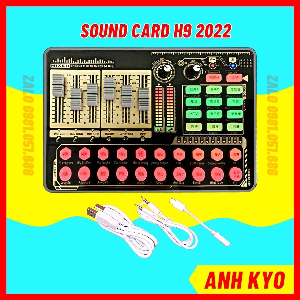 Sound Card H9 2022 Phiên Bản Mới Nhất. Chuyên Dùng Livestream Mọi Nền Tảng MXH... Chất Âm Cực Hay, Dễ Sử Dụng