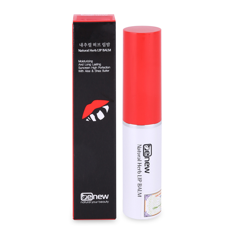 Son dưỡng có màu chống thâm môi Benew Natural Herb Lip Balm Hàn Quốc 5g + Móc khoá