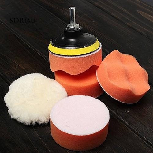 Set 7 món đệm đánh bóng ô tô 3inch kèm thanh chuyển đổi cho máy đánh bóng