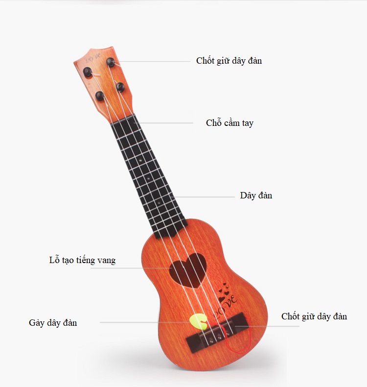 Đàn guitar mini dành cho bé - Đàn 4 dây ( Giao màu ngẫu nhiên )