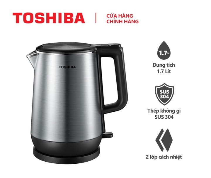 Bình đun siêu tốc TOSHIBA KT-17DR1NV - Hàng Chính Hãng