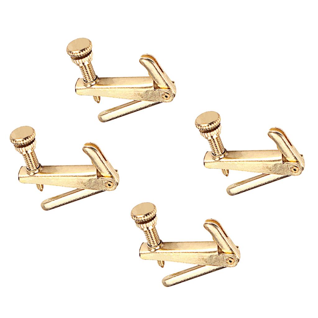 4 Pcs Of Set Violin String Fine Tuner Adjusters Violin Replacement Parts