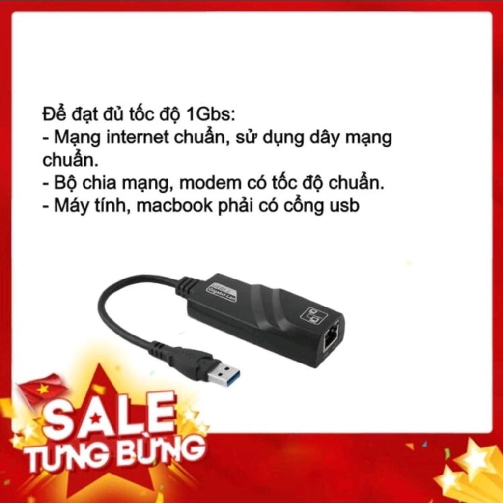 Dây chuyển đổi USB 3.0 sang lan-Đầu cáp chuyển đổi cổng USB 3.0 sang cổng mạng lan RJ45 -PC