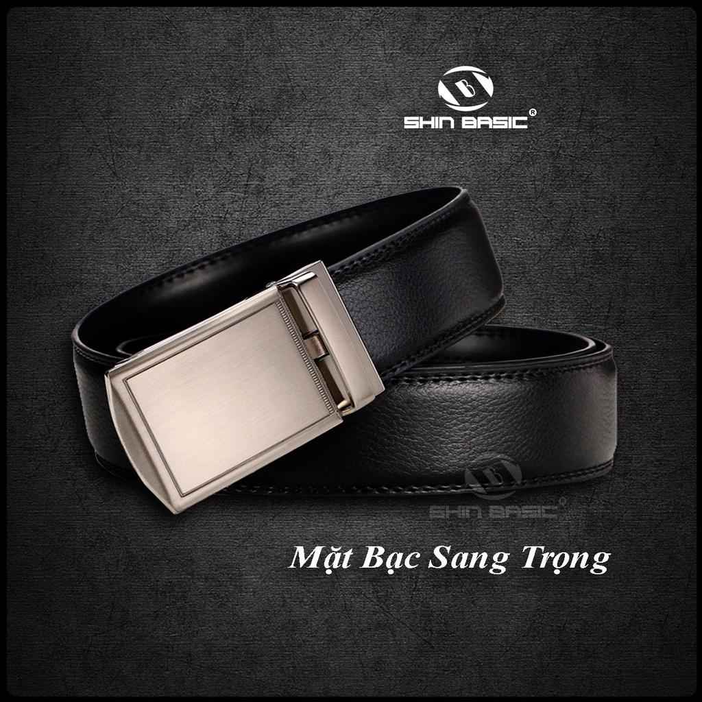 Dây Thắt Lưng, Nịt Nam Da Bò Cao Cấp - ShinBasic, Bảng Khoá Tự Động, Thời Trang Công Sở, BELTS21BAS13-2