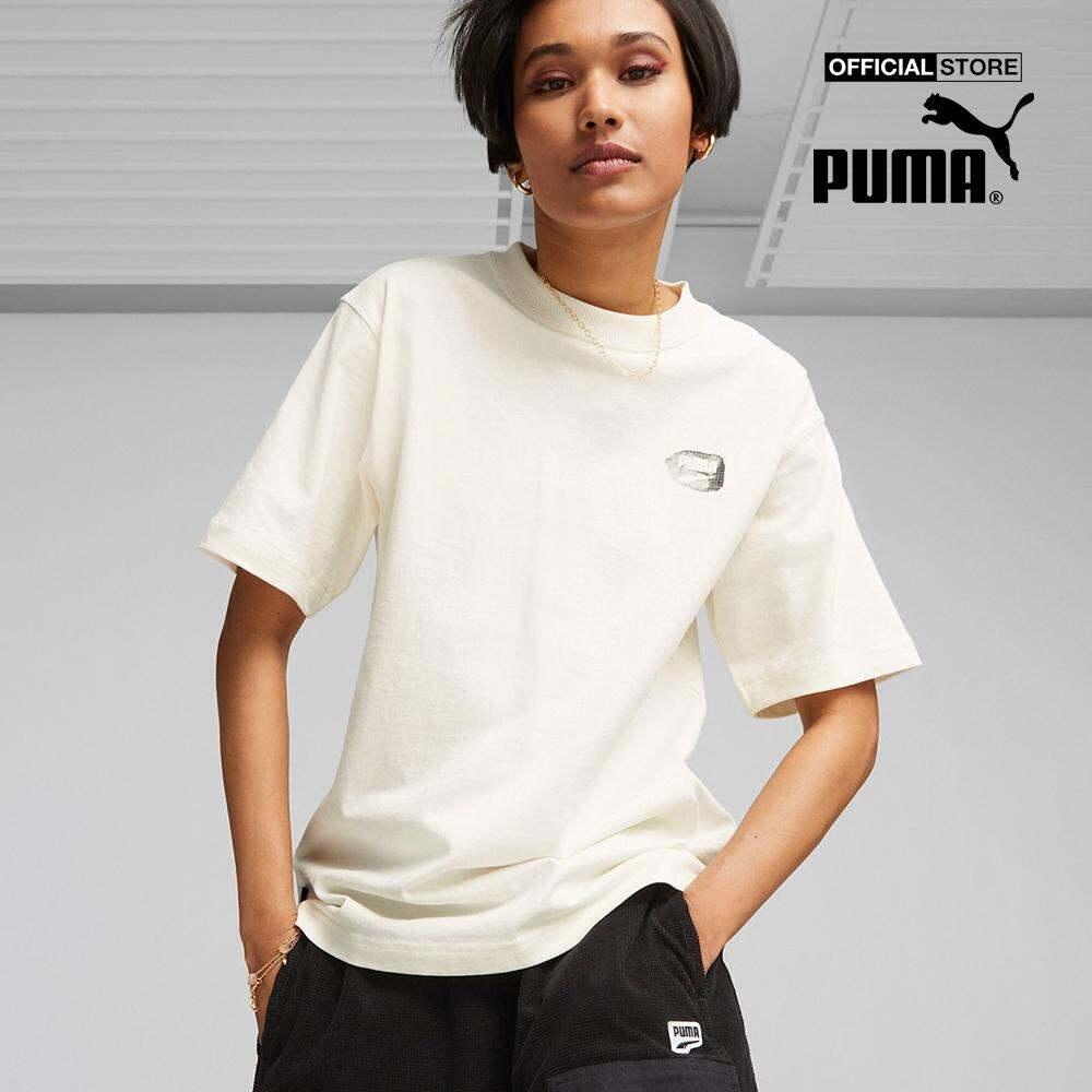 PUMA - Áo thun nữ cổ tròn tay ngắn Downtown Relaxed Graphic 622991