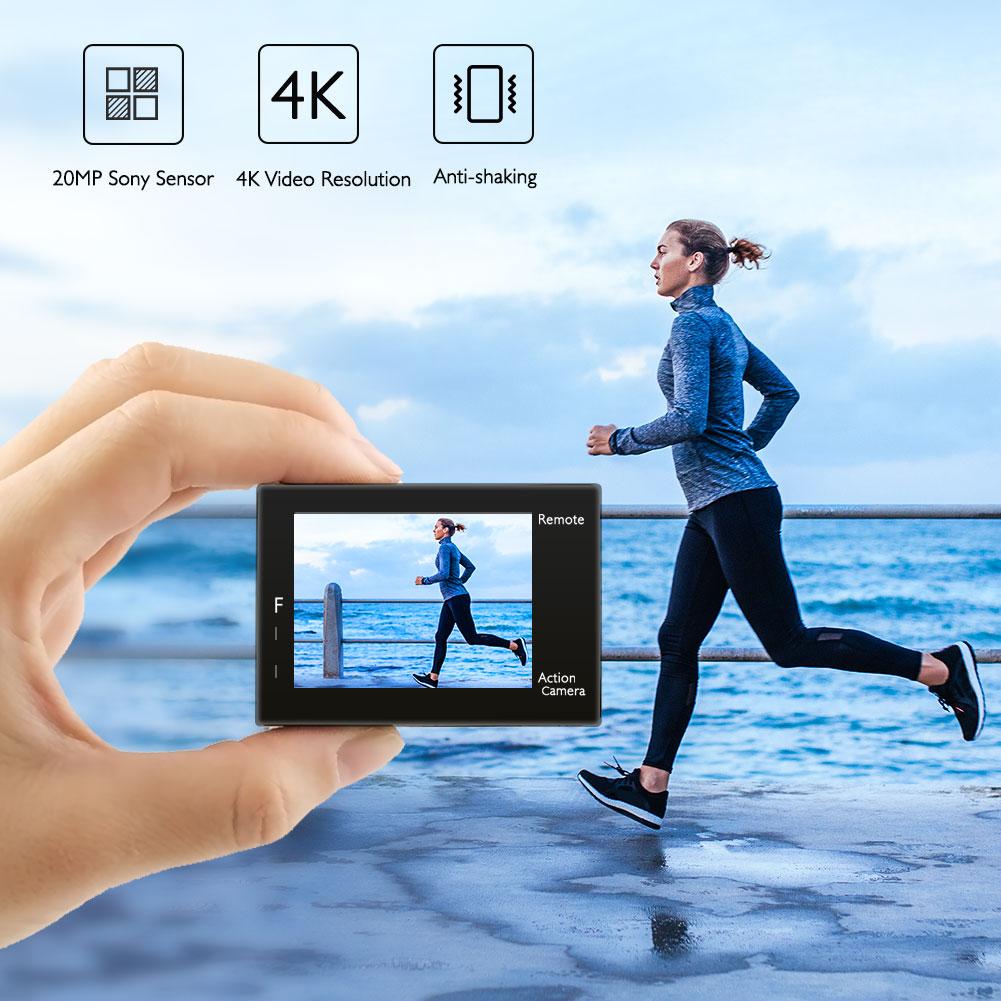 4 Máy ảnh hành động phiên bản tiêu chuẩn thể thao Full HD WiFi WiFi WiFi WiFi với bộ mũ bảo hiểm phụ kiện