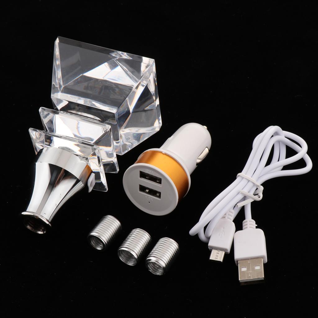 Crystal Shift Knob Manual Automatic Gear Stick Shifter Knob With Light
