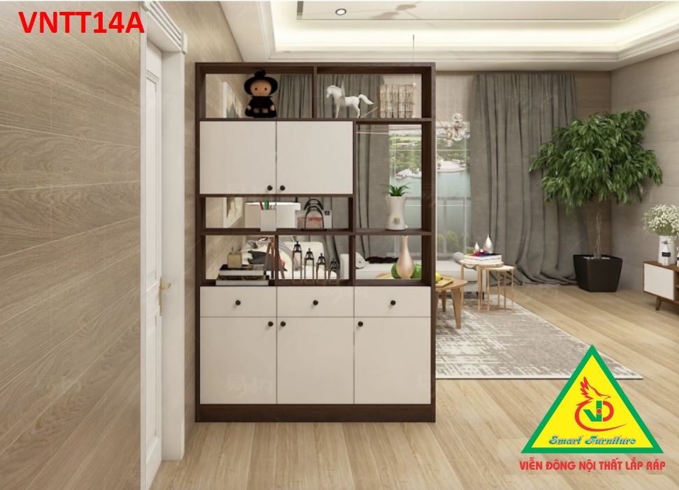 TỦ KỆ TRANG TRÍ KIÊM VÁCH NGĂN TNTT14 - Nội thất lắp ráp Viendong Adv