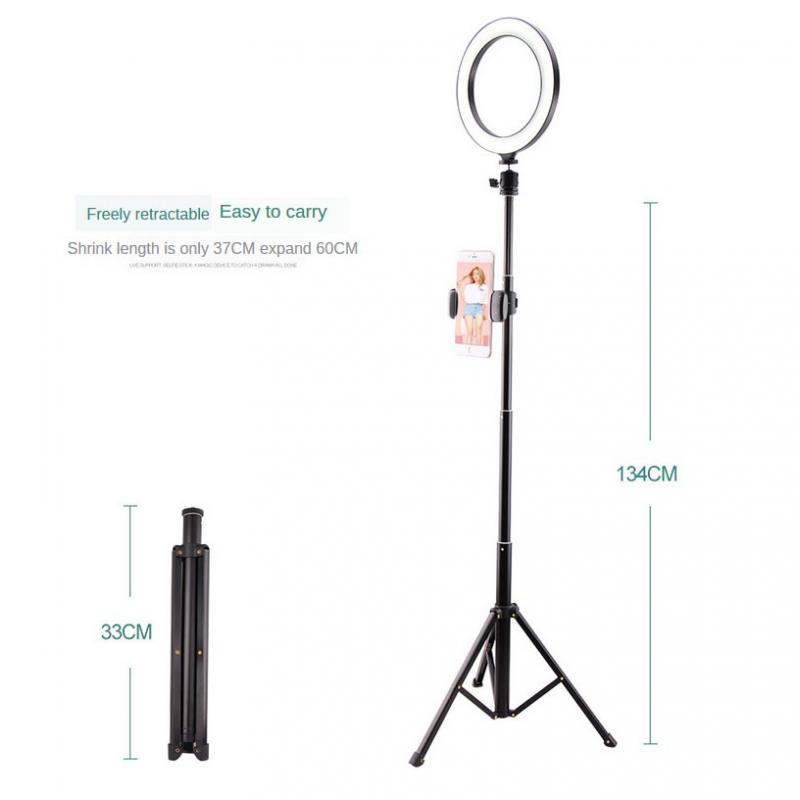 1pc Ring Fill Light Phone Holder Circle Light Foldable, Mini for Video Photography B