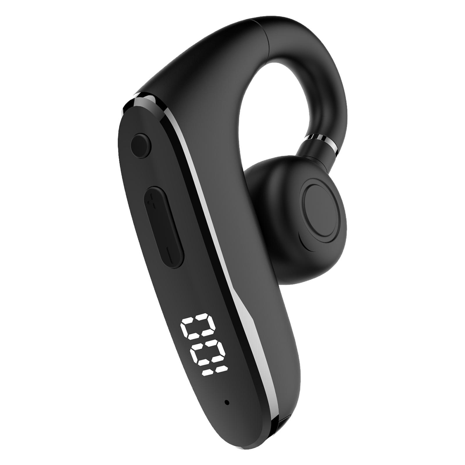 Bluetooth Headphones, Stereo Call Reminder LED Display Ear Hook for Office Sports