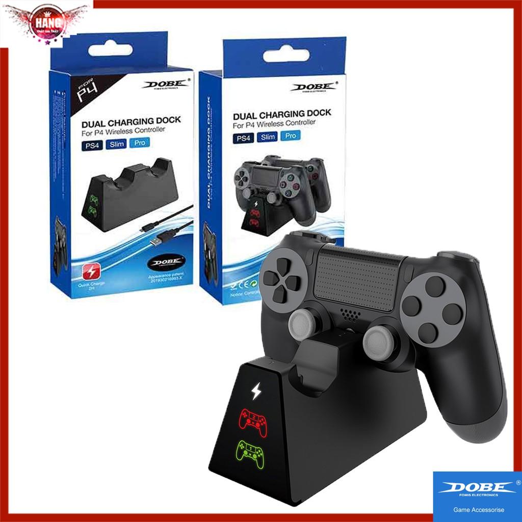 Đế sạc đôi cho tay cầm Playstation 4  có đèn LED báo hiệu sạc khi đầy pin - Dobe TP4 19012 - Hồ Phạm