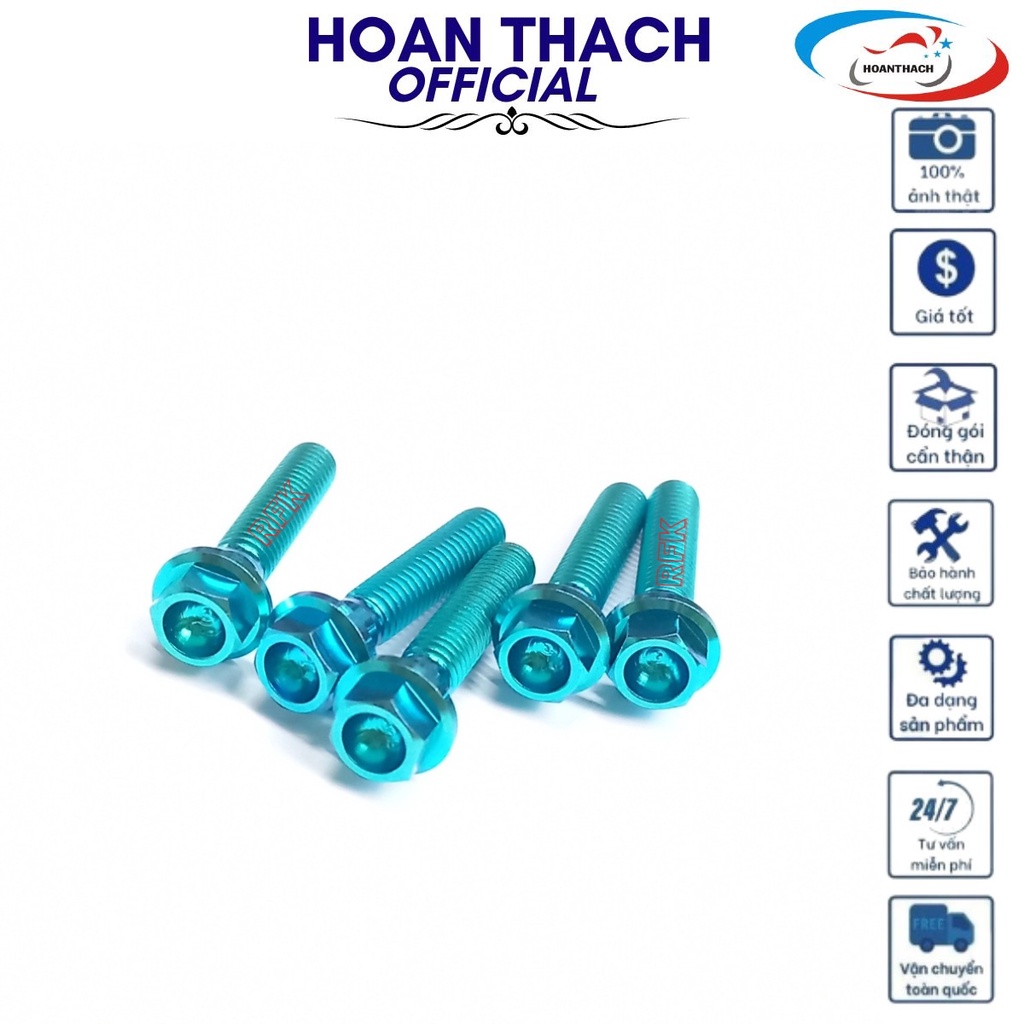 Ốc 6L25 Trụ Vương Miện Xanh Lục Bảo Dùng cho nhiều dòng xe SP016466 (giá 1 con)