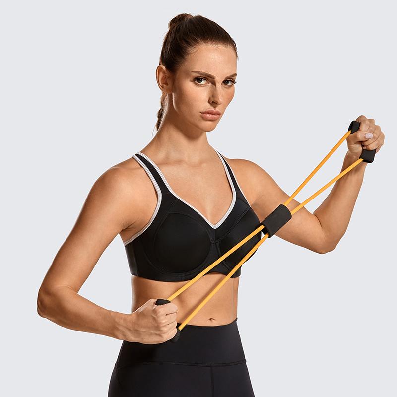 Racerback Nội Y Áo Ngực Thể Thao Tác Động Cao Hỗ Trợ Đầy Đủ Nhẹ Nhàng Lót Tập Luyện Áo Lót Ngực Cho Nữ