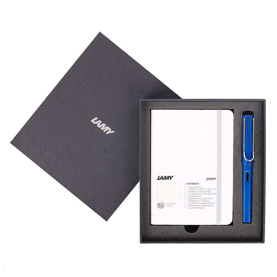 Gift Set Lamy Notebook A6 Softcover White + Lamy Al-Star Blue - GSA6-Al0018
