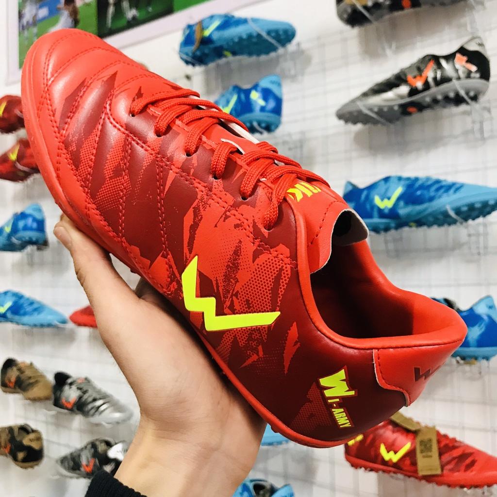 Mẫu giày bóng đá thể thao phủi chính hãng Wika Army Đỏ 2022