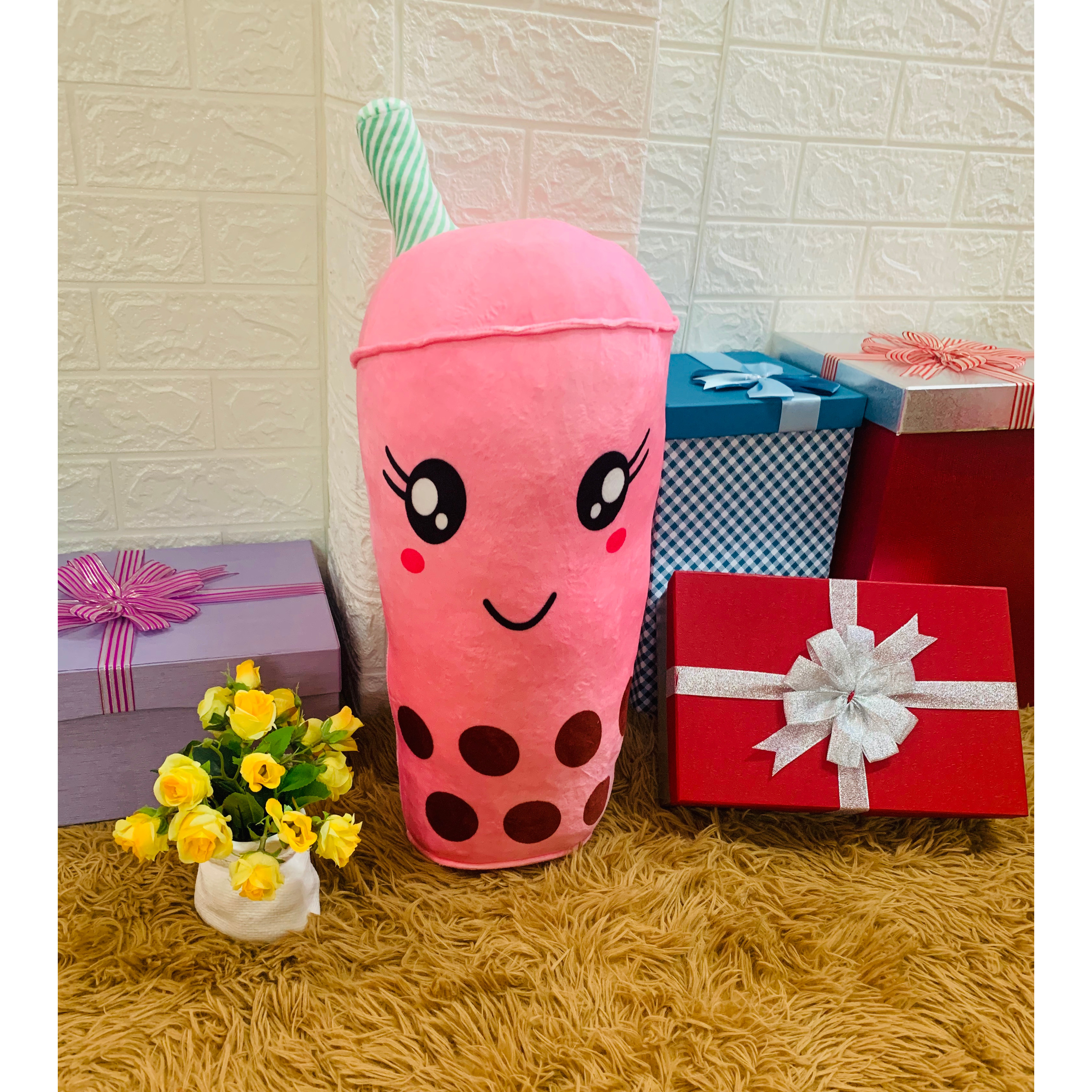 Ly trà sữa nhồi bông Cute