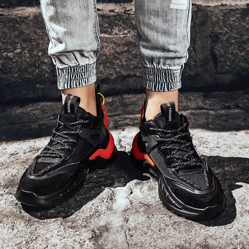 Giày Thể Thao Nam GEMI - Giày Sneaker Màu Trắng - Đen, Giày Thể Thao Đế Êm, Form Dáng Hàn Quốc - G5245