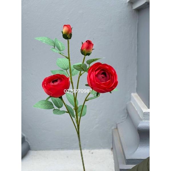Hoa hồng giả cắm bình, cành hồng Trà