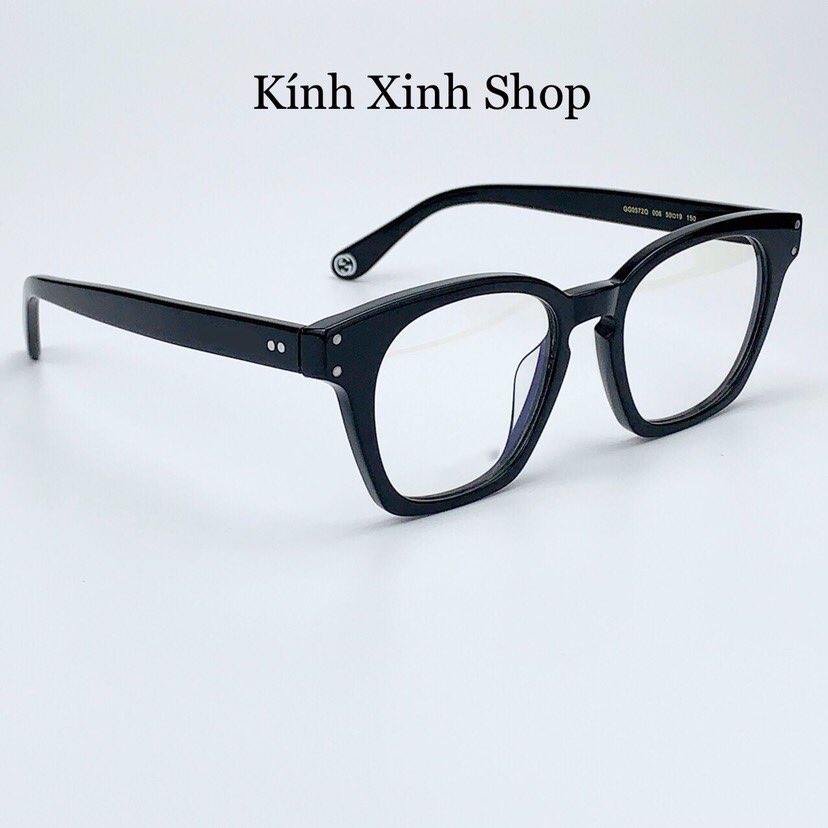 Kính mắt vuông bản nhựa basic tròng chống ánh sáng xanh cao cấp