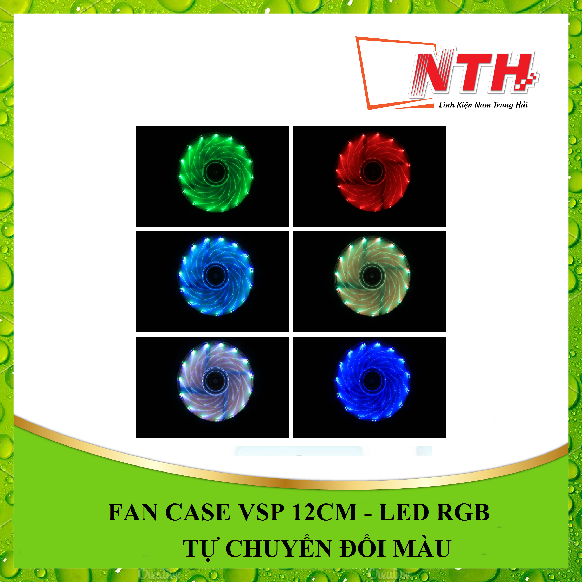 Fan Case VSP -12cm- LED 15 Bóng - Full box - Hàng nhập khẩu