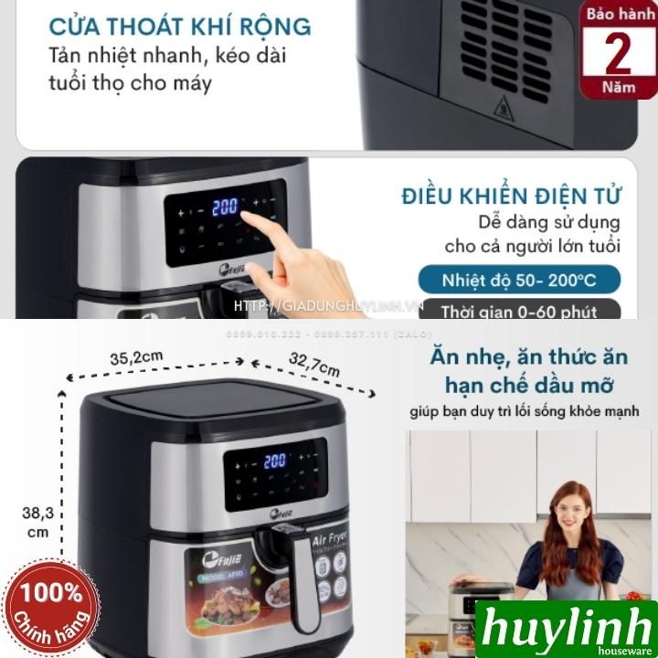 Nồi chiên không dầu điện tử Fujie AF9D - Dung tích 9.2 lít - Công suất 1800W - 9 Chức năng - Hàng chính hãng