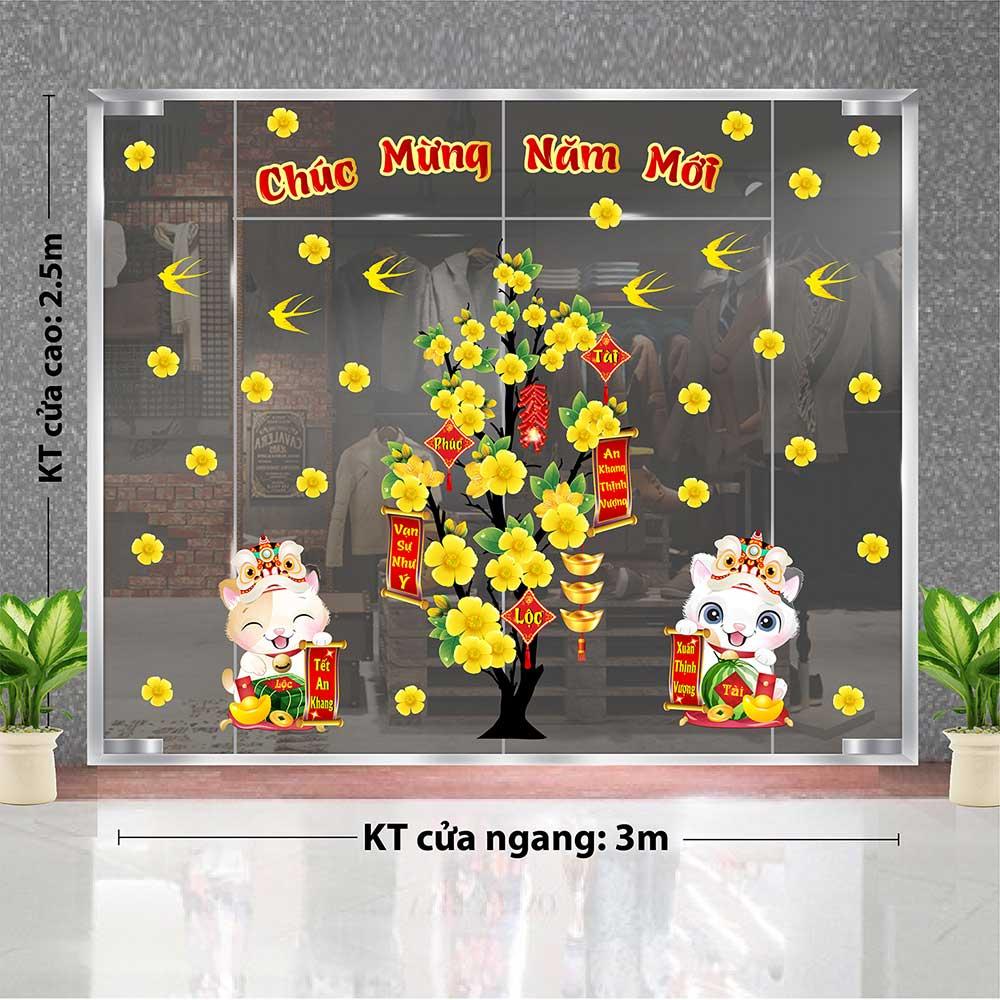 DECAL TRANG TRÍ TẾT 2023 COMBO SỐ 32