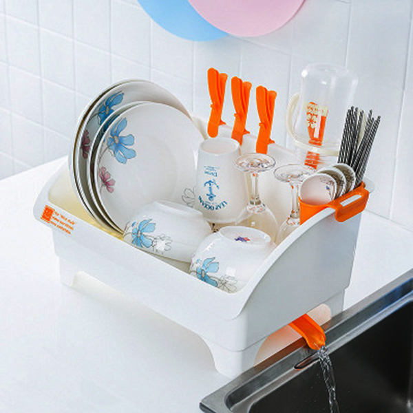 Kệ Chén Bát Thoát Nước Cao Cấp Japan + Tặng Gói Hồng Trà Sữa Maccaca